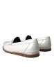 White Leather Slip On Mocassin Loafers Shoes sold by Louxly