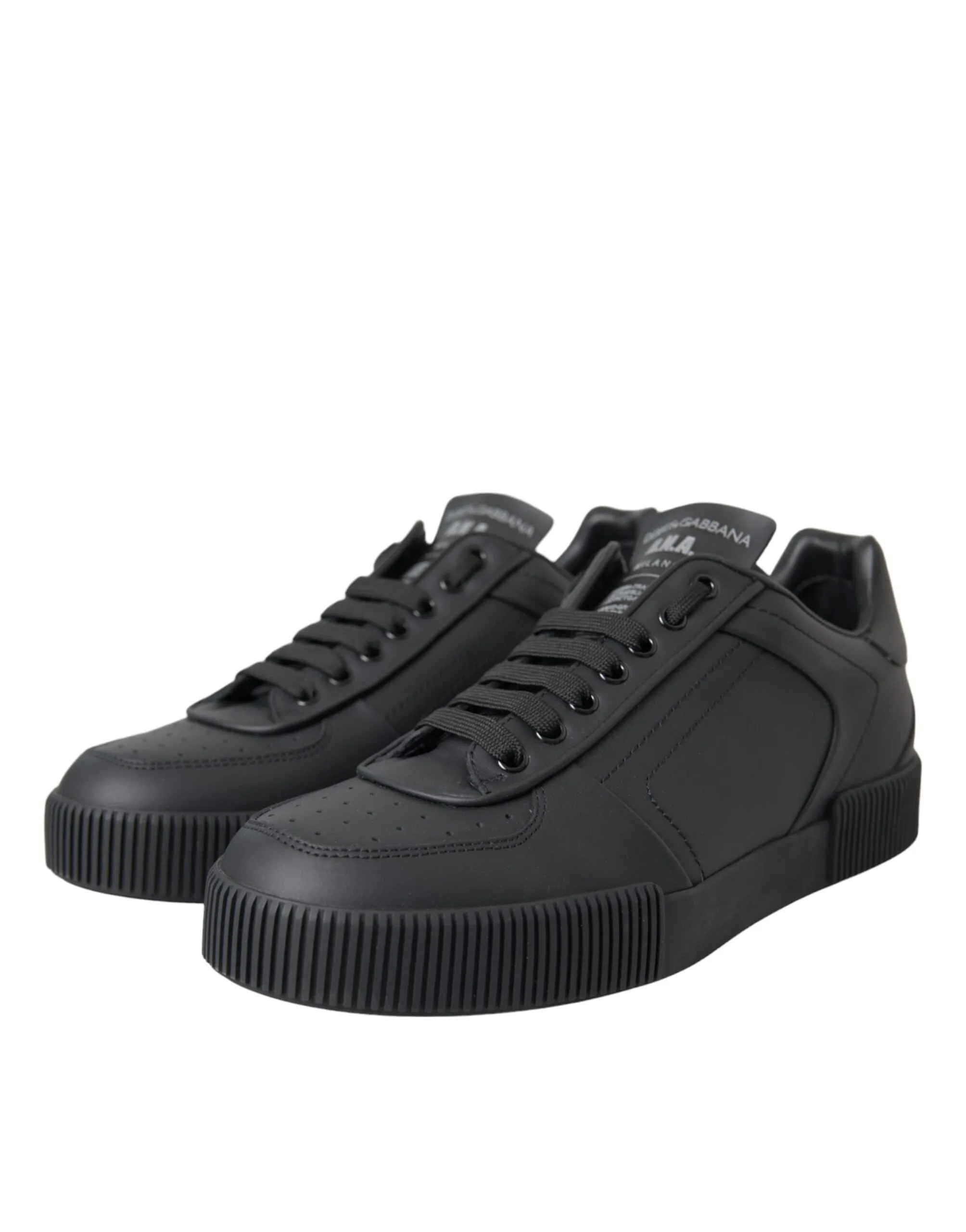 Black Miami Leather Low Top Sneakers Men Shoes sold by Louxly product image thumbnail 3