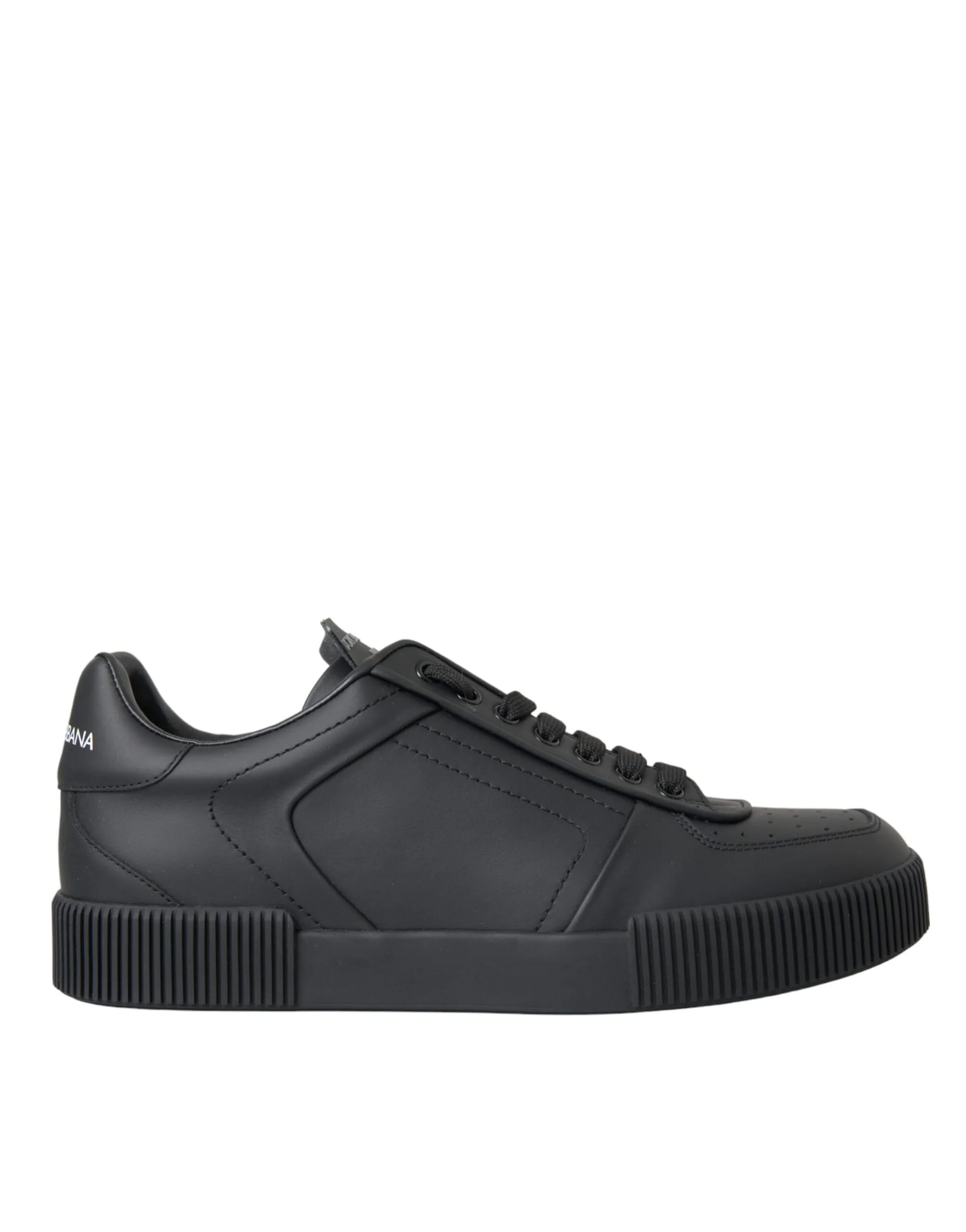 Black Miami Leather Low Top Sneakers Men Shoes sold by Louxly