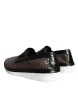 Brown Black Leather Weaved Men Loafers Shoes sold by Louxly