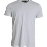 White Cotton Roundneck Short Sleeve T-shirt sold by Louxly product image thumbnail 3
