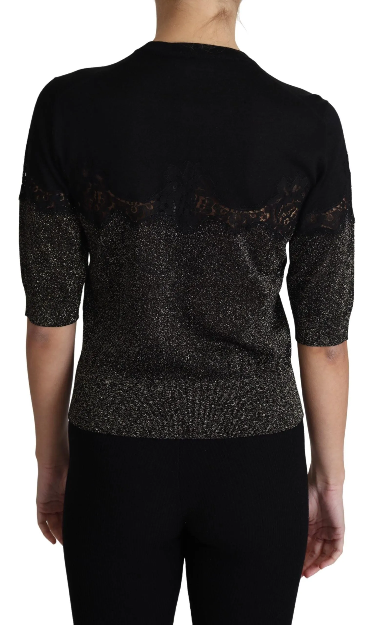 Elegant Lurex Threaded Jersey Lace Blouse sold by Louxly product image thumbnail 2