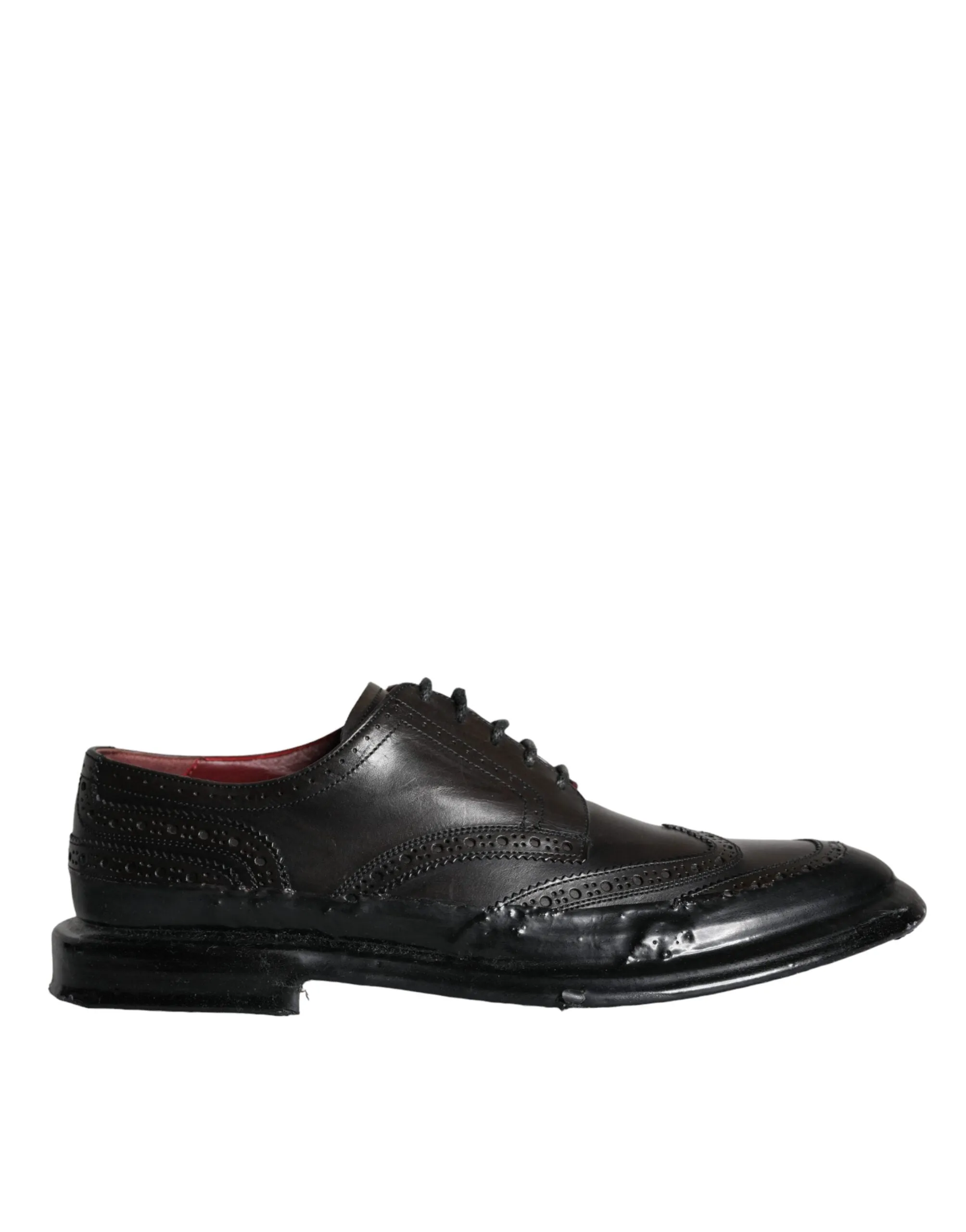 Black Leather Oxford Wingtip Formal Men Shoes sold by Louxly