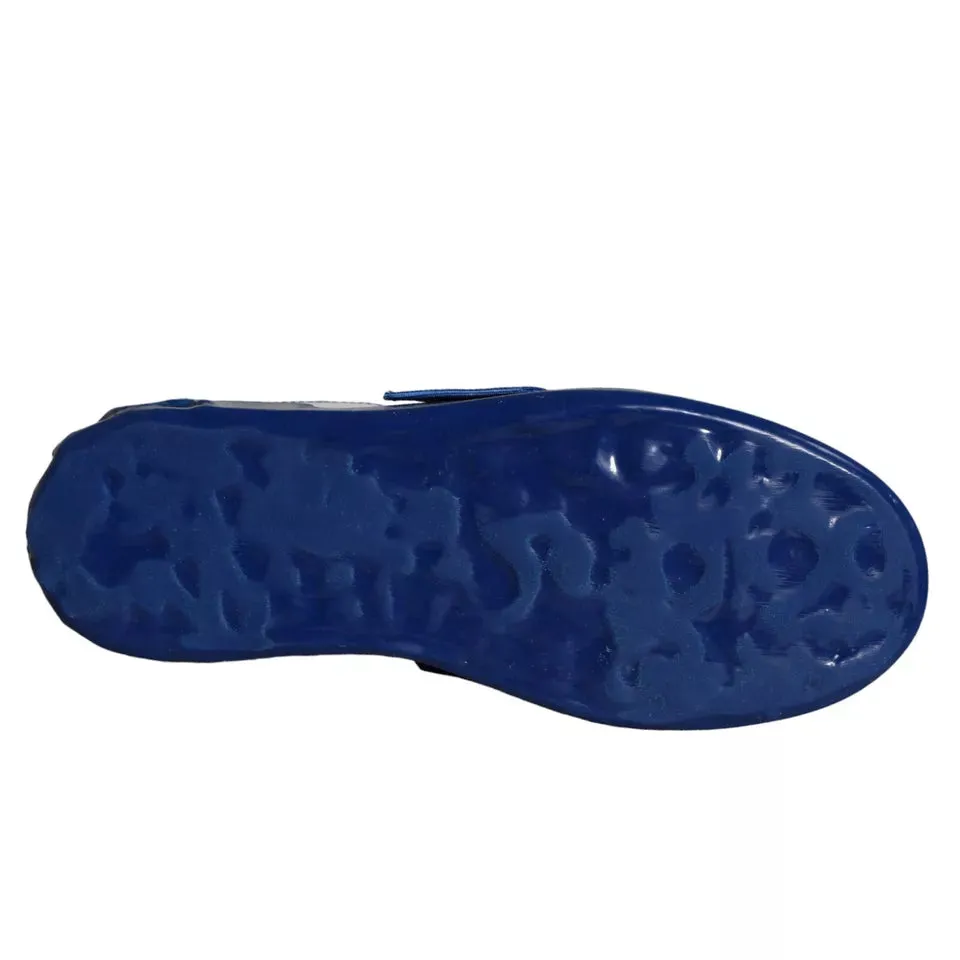 White Blue Amore Print Leather Sneakers Shoes sold by Louxly product image thumbnail 5