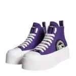 Purple Canvas Logo Sneakers Boots Shoes sold by Louxly product image thumbnail 3