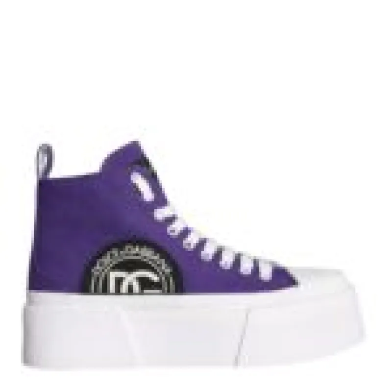 Purple Canvas Logo Sneakers Boots Shoes sold by Louxly