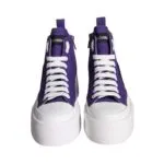 Purple Canvas Logo Sneakers Boots Shoes sold by Louxly product image thumbnail 2