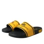 Black Yellow Neoprene Slides Beachwear Shoes sold by Louxly product image thumbnail 3