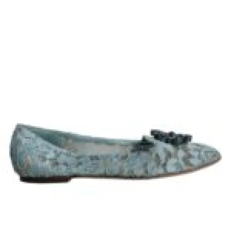 Blue Lace Crystal Ballet Flats Loafers Shoes sold by Louxly