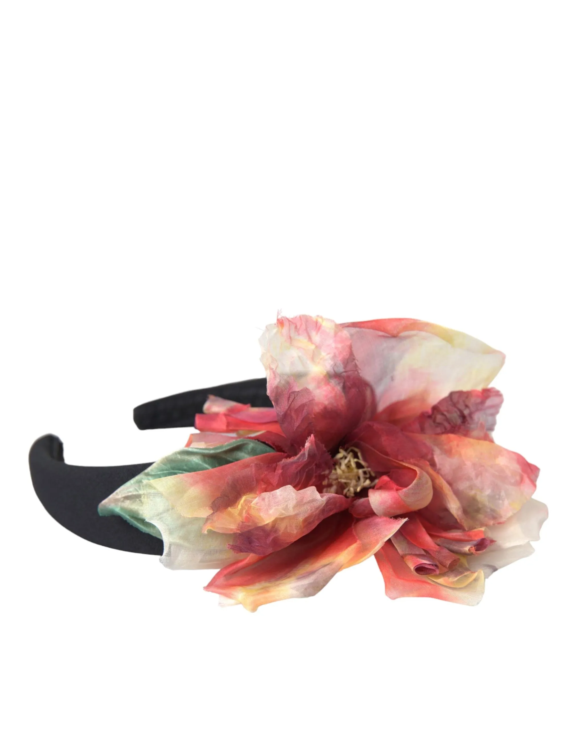 Rose Pink Silk Floral Black Tiara Women Hairband Diadem sold by Louxly product image thumbnail 3
