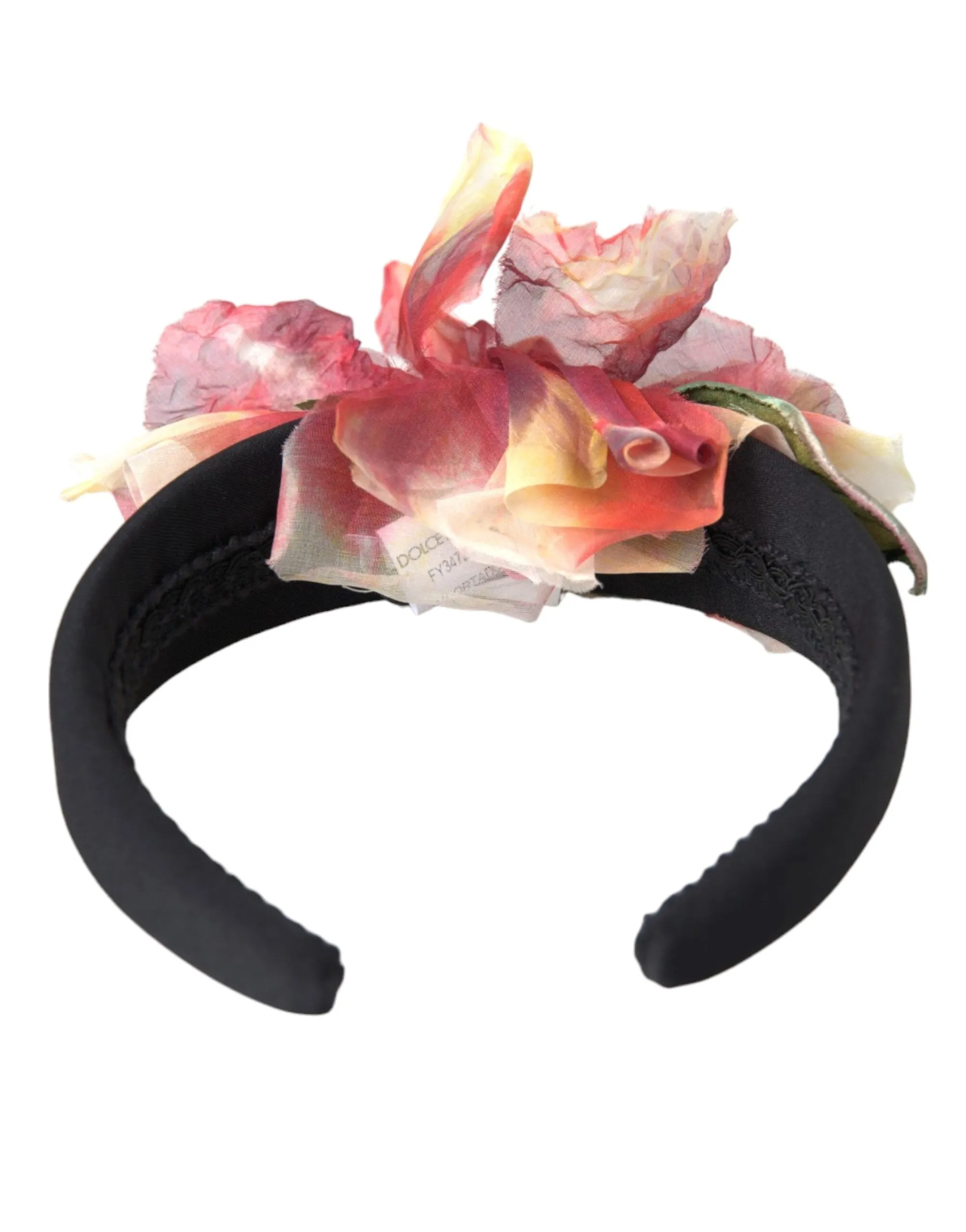 Rose Pink Silk Floral Black Tiara Women Hairband Diadem sold by Louxly product image thumbnail 4