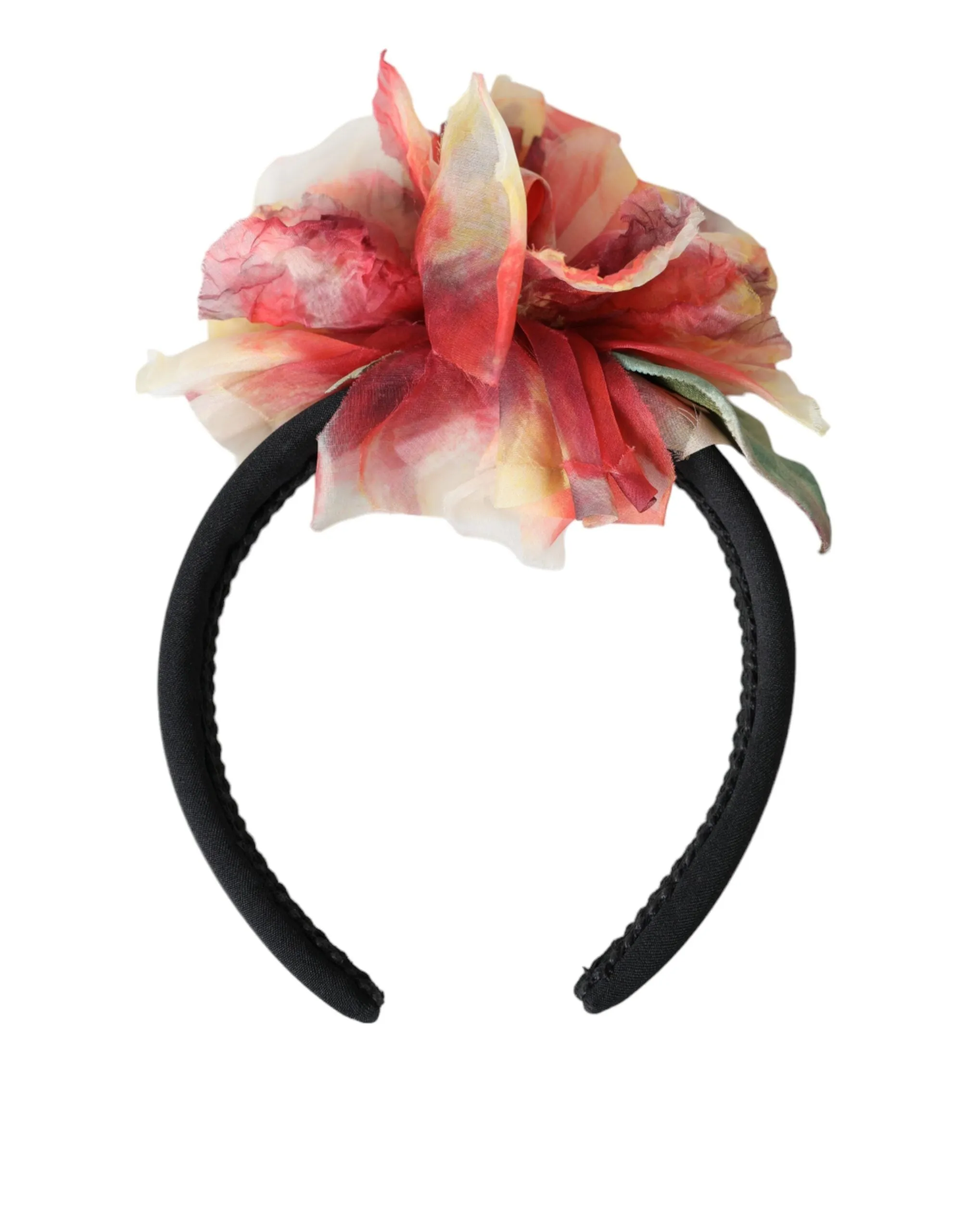 Rose Pink Silk Floral Black Tiara Women Hairband Diadem sold by Louxly