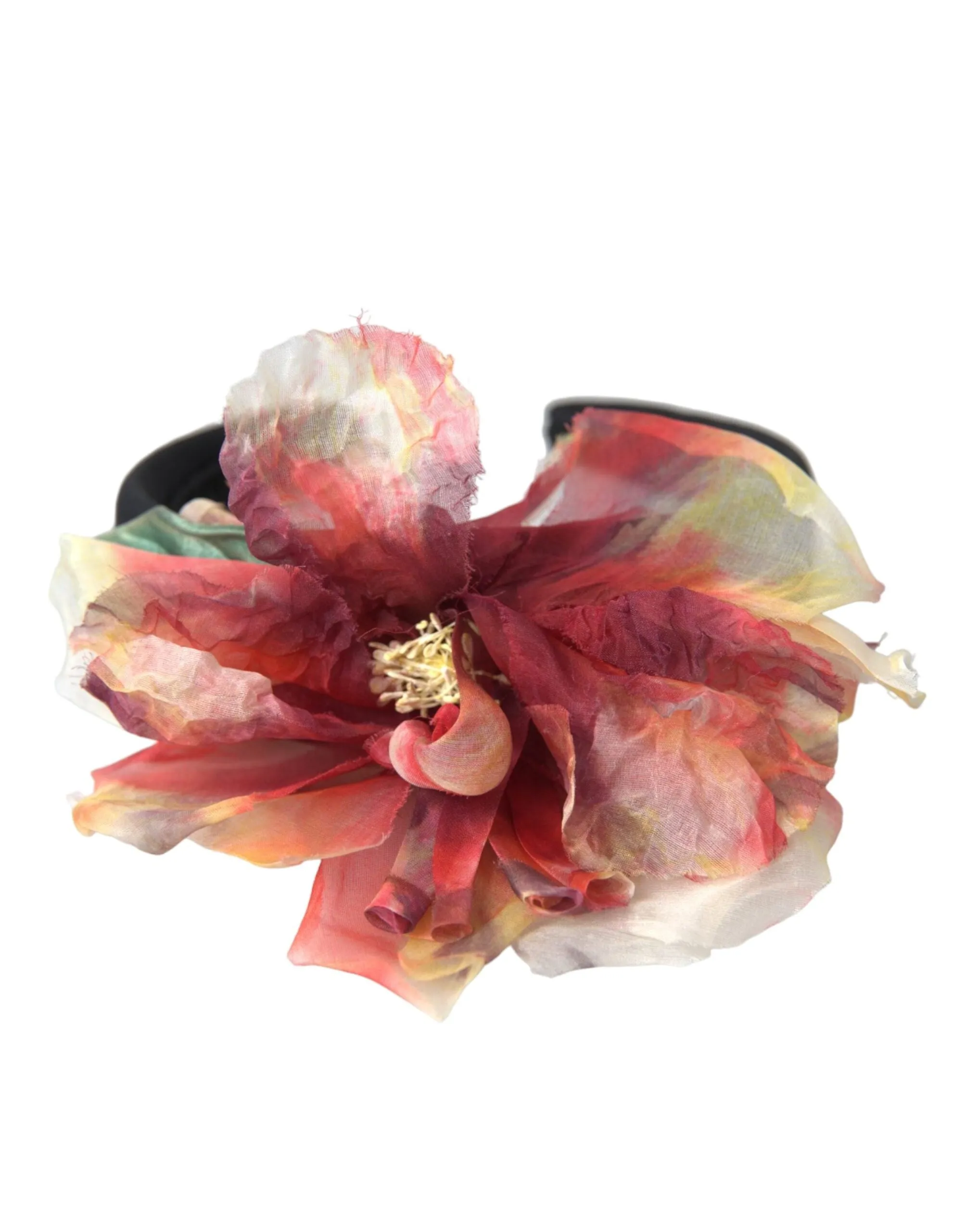 Rose Pink Silk Floral Black Tiara Women Hairband Diadem sold by Louxly product image thumbnail 2