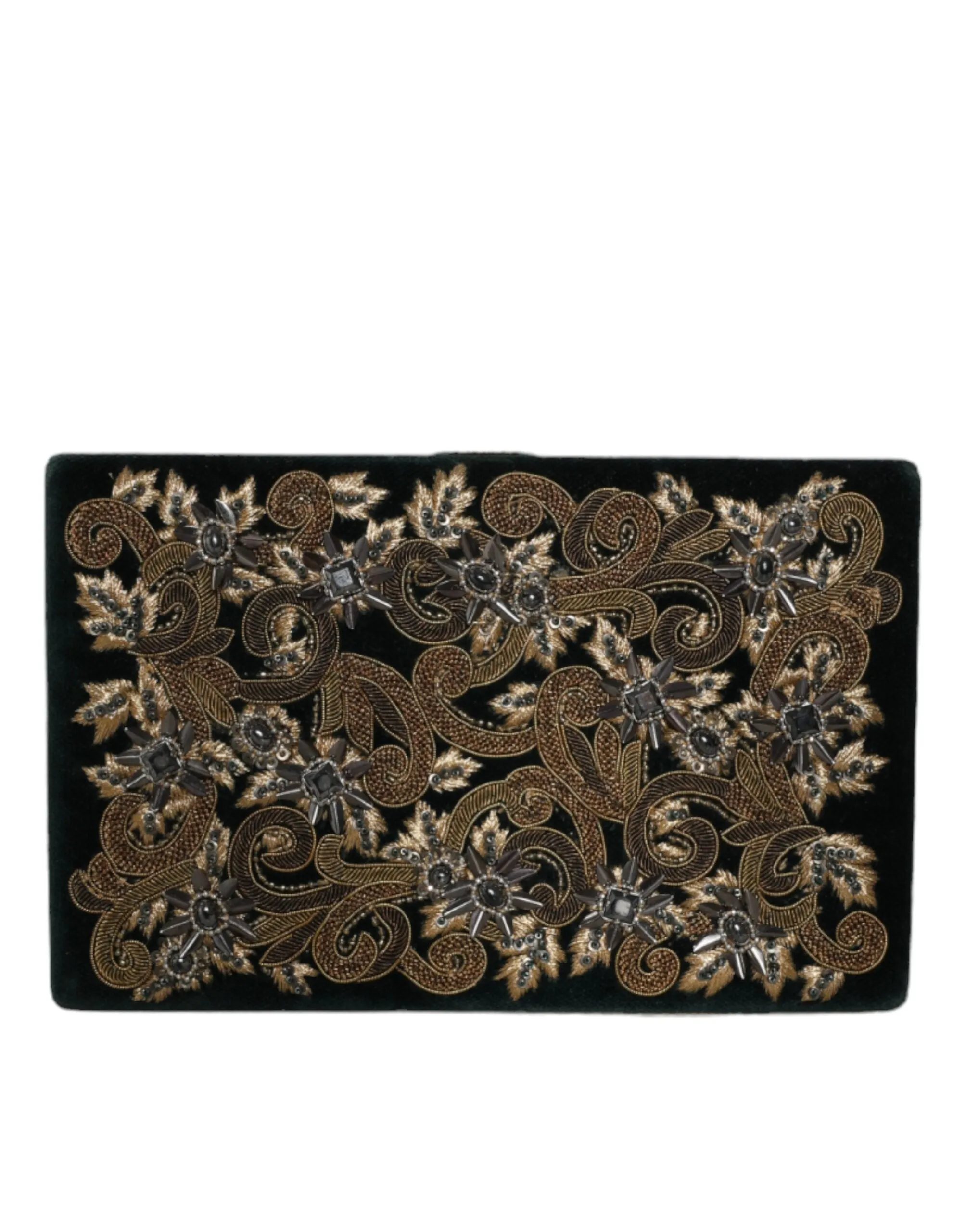 Black Velvet Gold Frame Clutch Evening Party Purse Bag sold by Louxly product image thumbnail 4