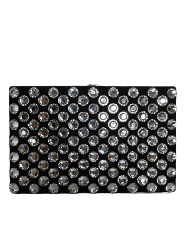 Black Velvet Crystal Clutch Evening Party Purse Bag sold by Louxly