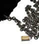 Black Faux Fur Silver Chain Crossbody Shoulder Purse Bag sold by Louxly