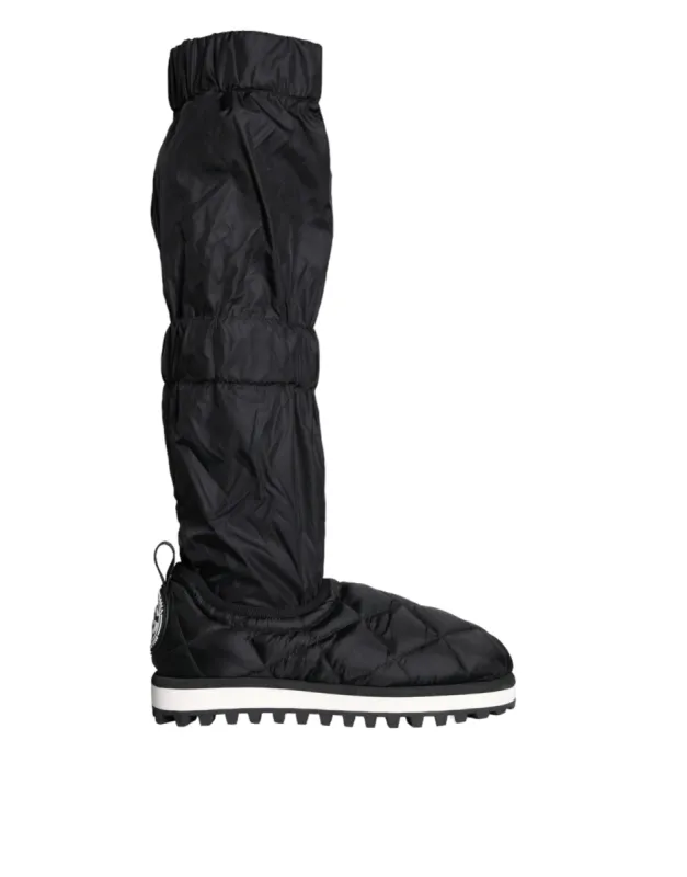 Black Quilted High Top Boots Sneakers Shoes sold by Louxly