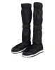 Black Quilted High Top Boots Sneakers Shoes sold by Louxly