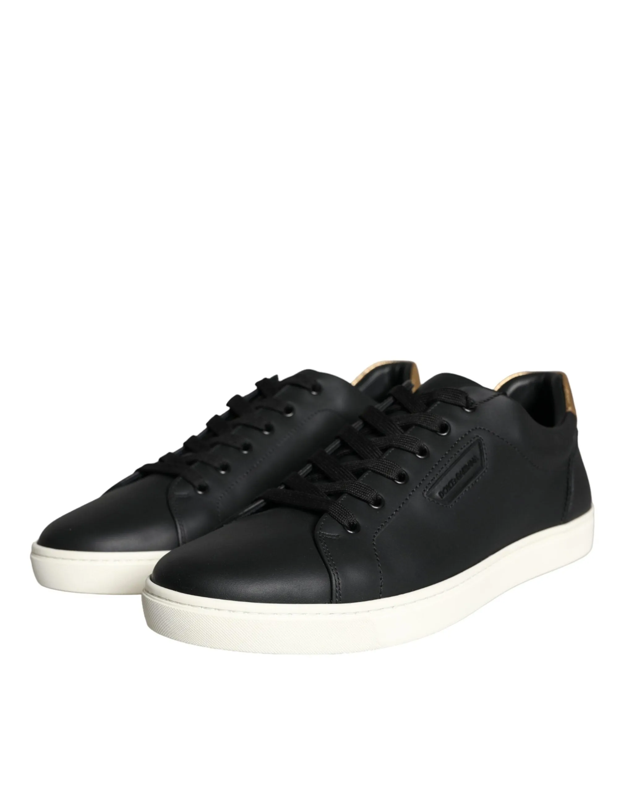 Black Leather Portofino Low Top Sneakers Shoes sold by Louxly product image thumbnail 3