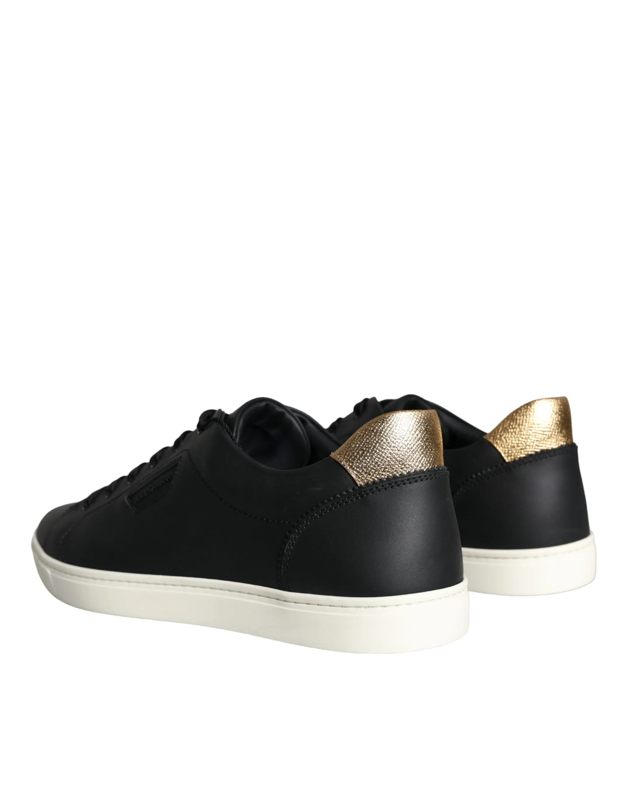 Black Leather Portofino Low Top Sneakers Shoes sold by Louxly product image thumbnail 4