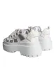 White Silver Chunky Platform Sneakers Shoes sold by Louxly