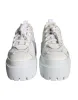 White Silver Chunky Platform Sneakers Shoes sold by Louxly