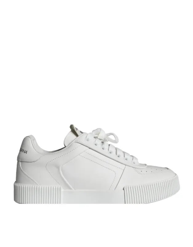 White Miami Leather Low Top Sneakers Shoes sold by Louxly