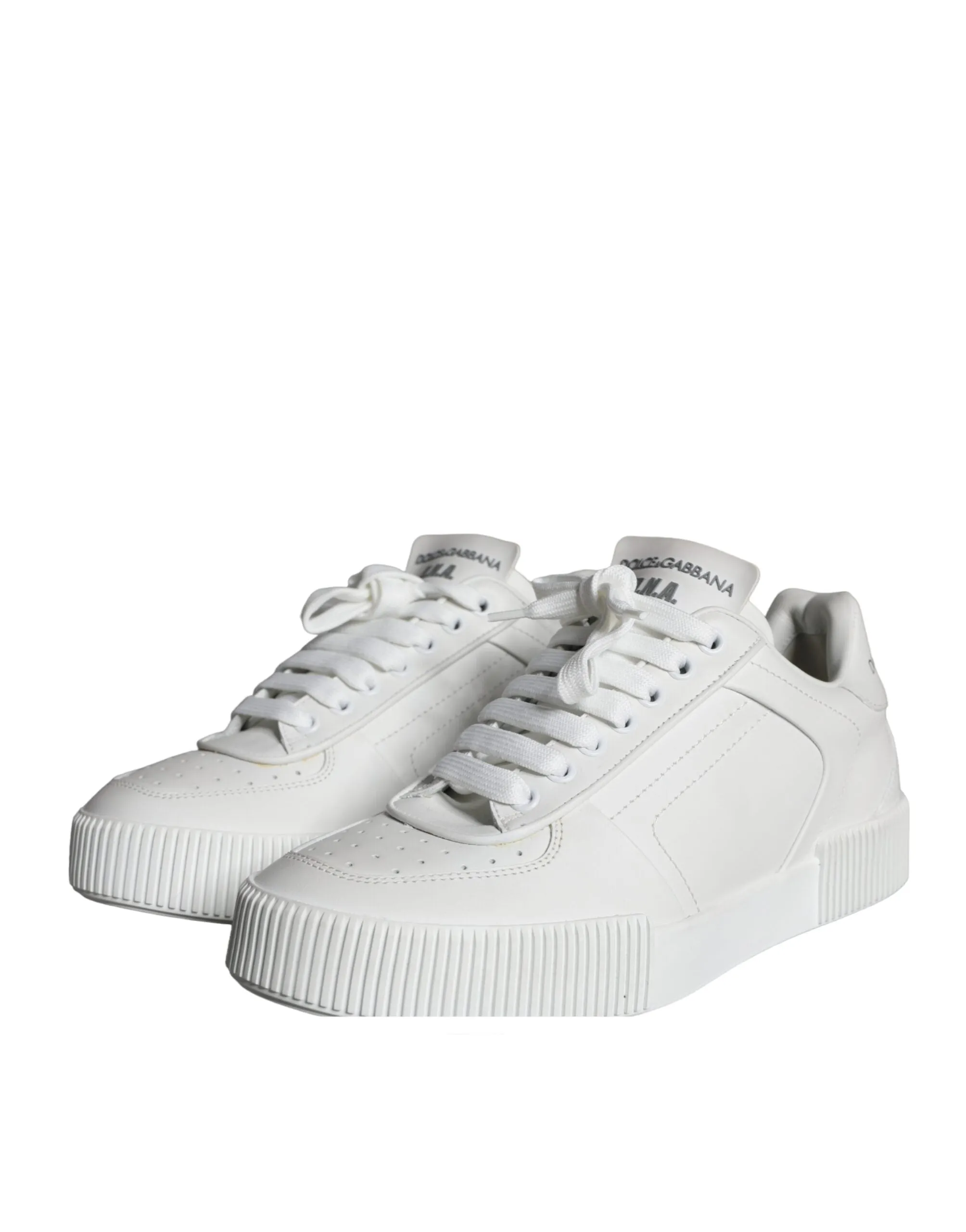 White Miami Leather Low Top Sneakers Shoes sold by Louxly product image thumbnail 3