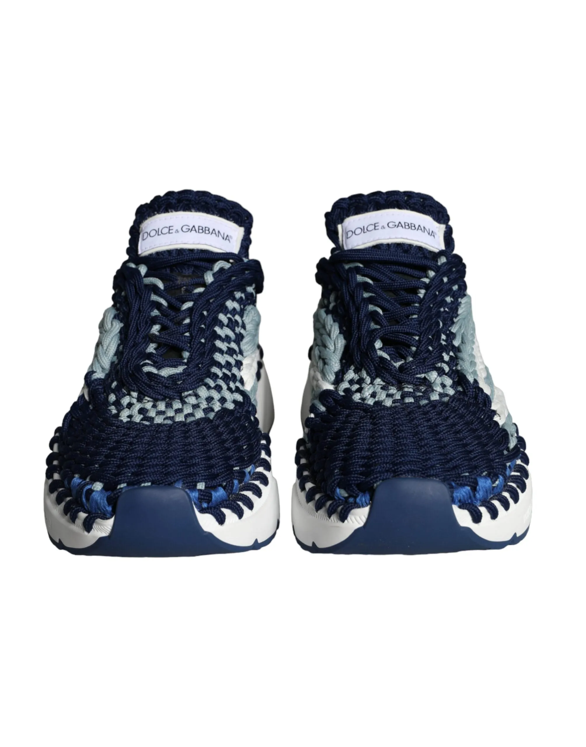 Blue White Daymaster Crochet Low Top Sneakers Shoes sold by Louxly product image thumbnail 2