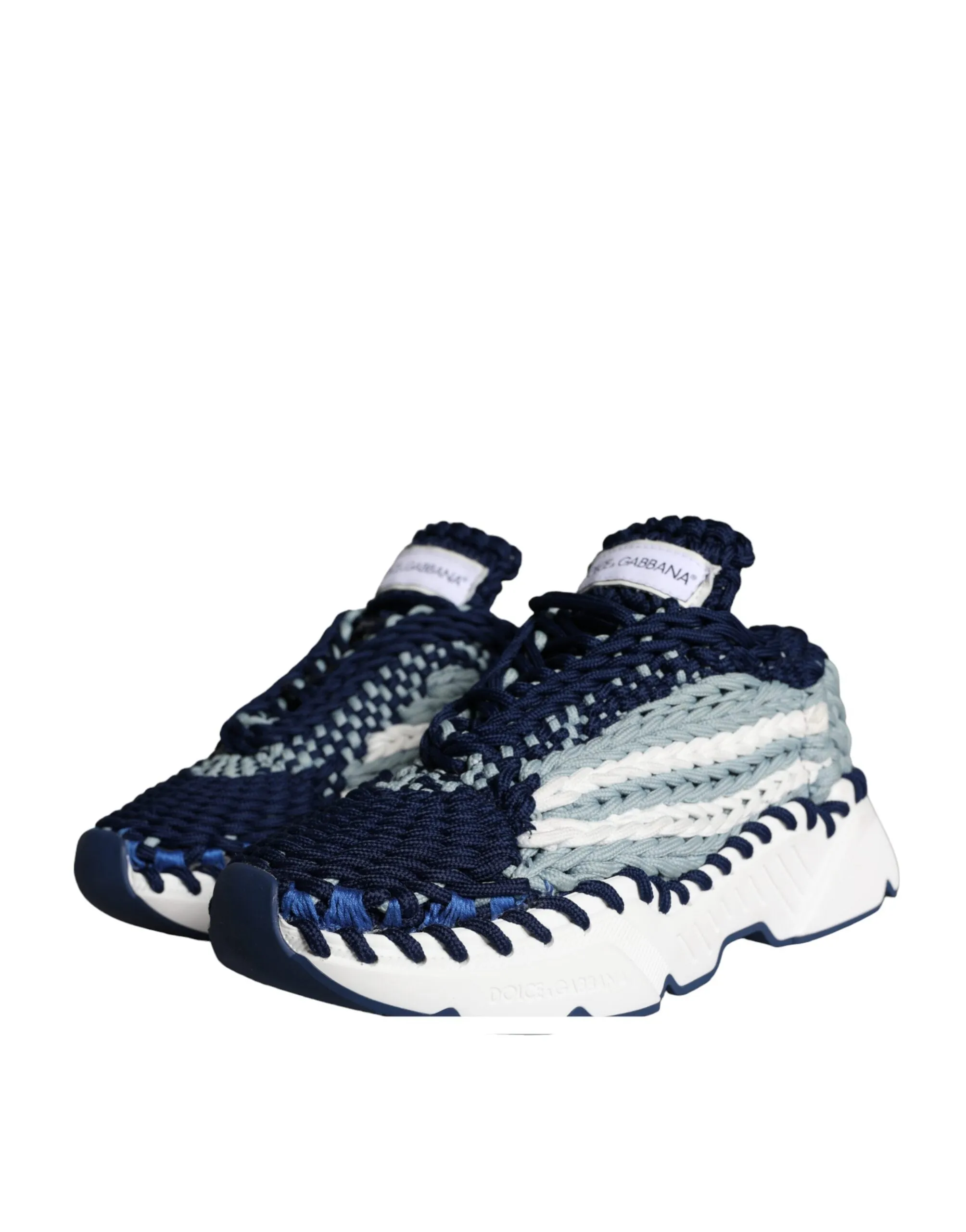 Blue White Daymaster Crochet Low Top Sneakers Shoes sold by Louxly product image thumbnail 3