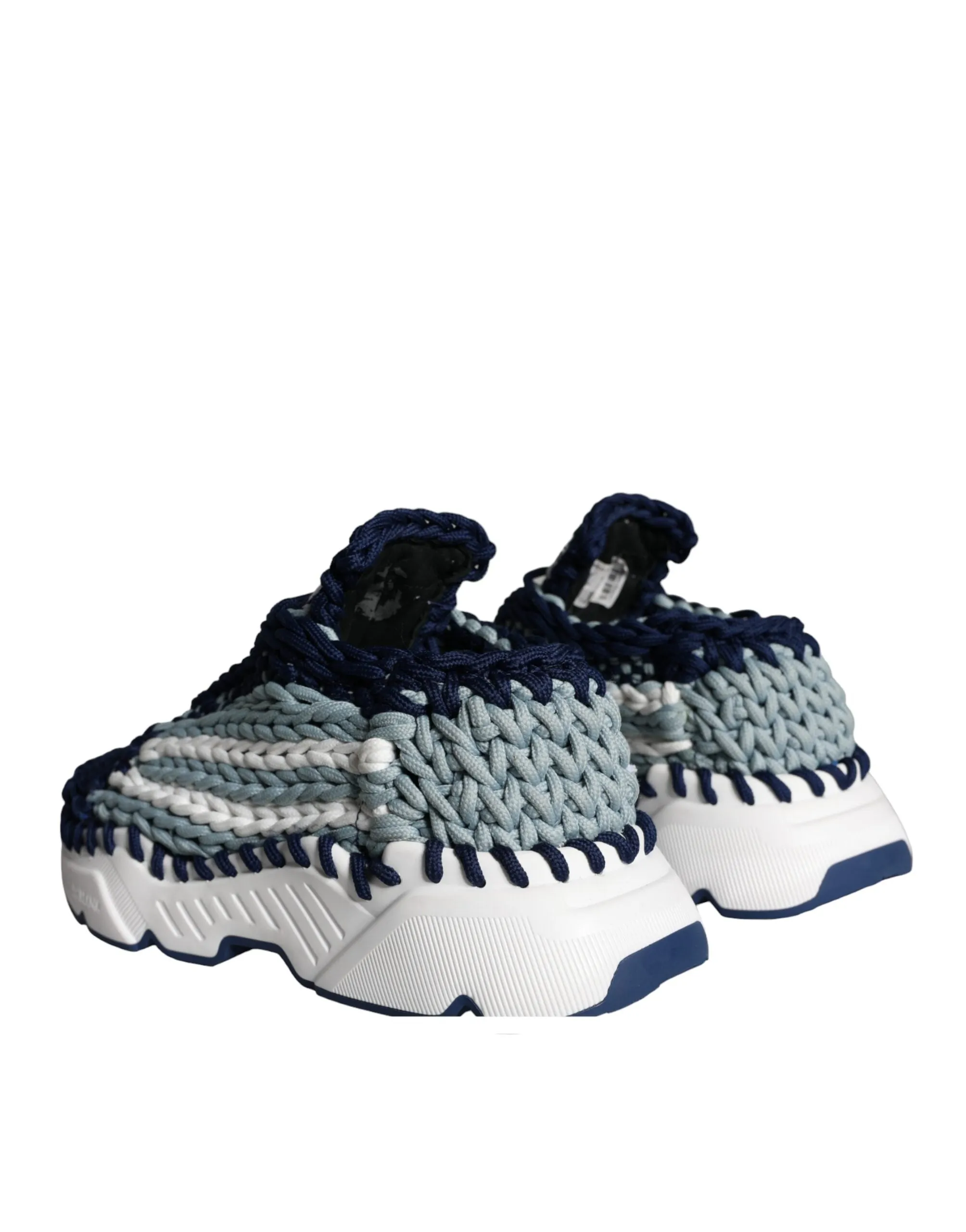 Blue White Daymaster Crochet Low Top Sneakers Shoes sold by Louxly product image thumbnail 4