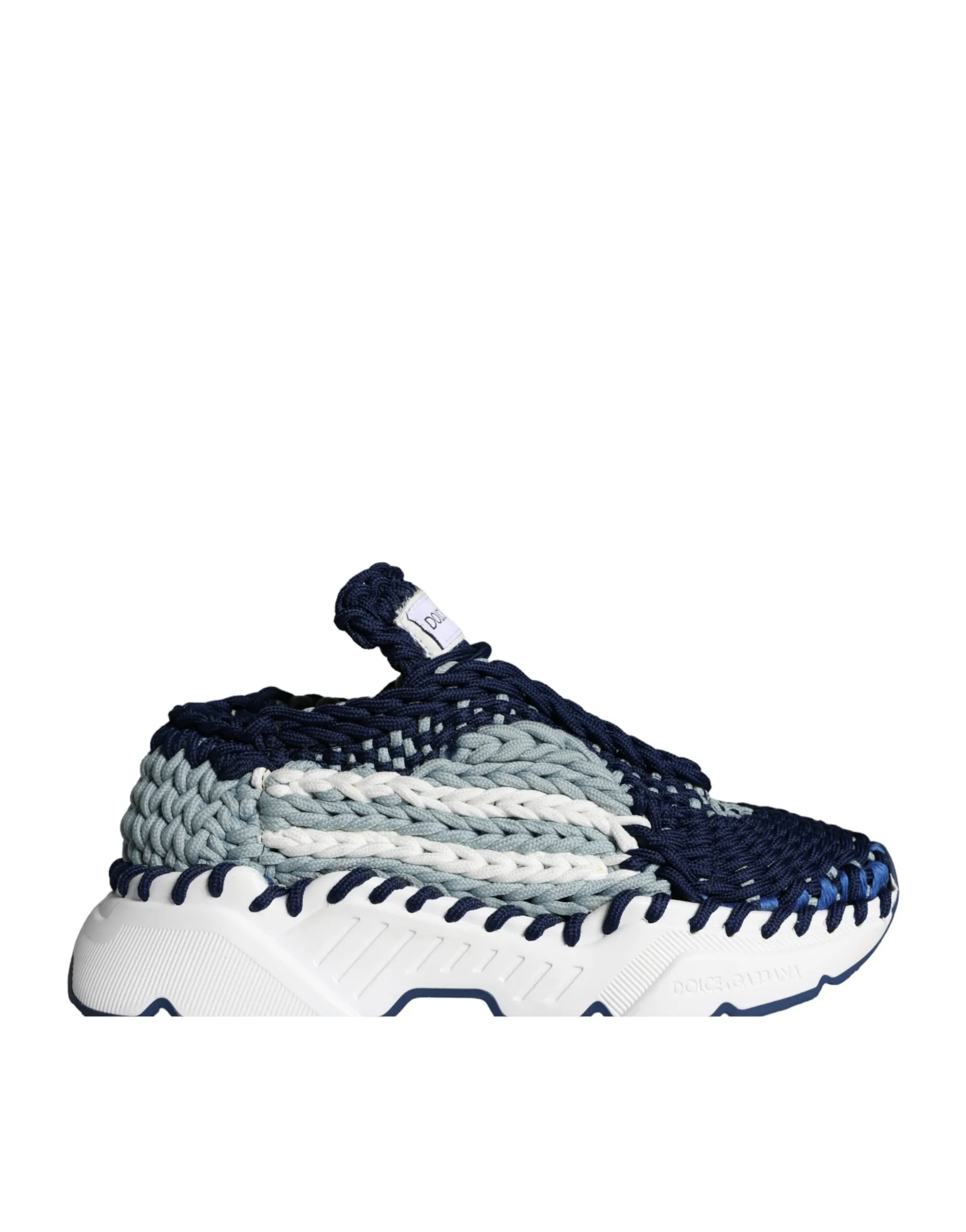 Blue White Daymaster Crochet Low Top Sneakers Shoes sold by Louxly