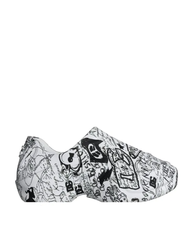 White Black Graffiti Daymaster Sneakers Shoes sold by Louxly