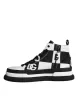 Black White Checkered High Top Sneakers Shoes sold by Louxly