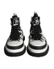 Black White Checkered High Top Sneakers Shoes sold by Louxly