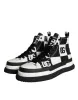 Black White Checkered High Top Sneakers Shoes sold by Louxly