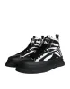 Black White Zebra High Top Men Sneaker Shoes sold by Louxly