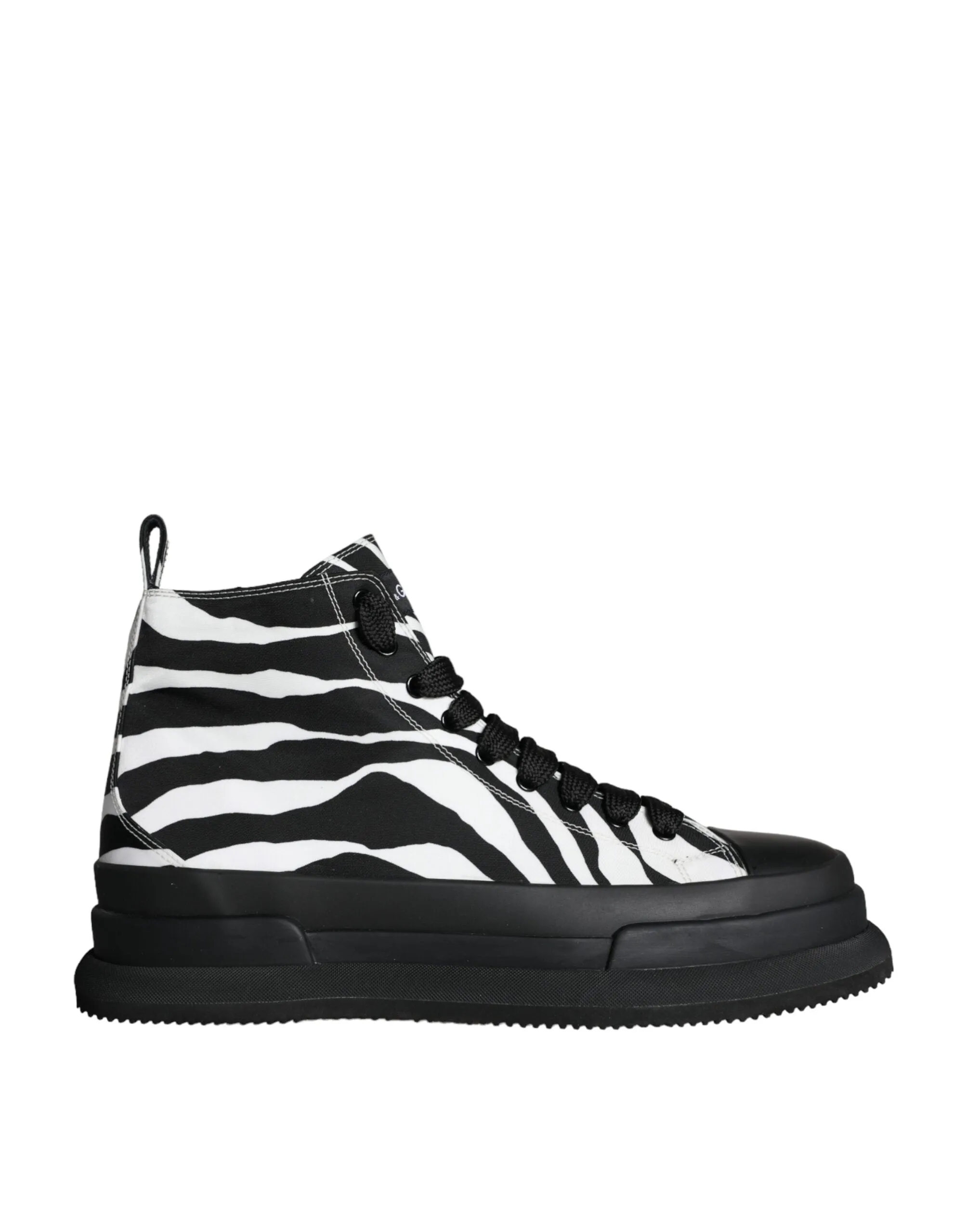 Black White Zebra High Top Men Sneaker Shoes sold by Louxly