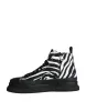 Black White Zebra High Top Men Sneaker Shoes sold by Louxly