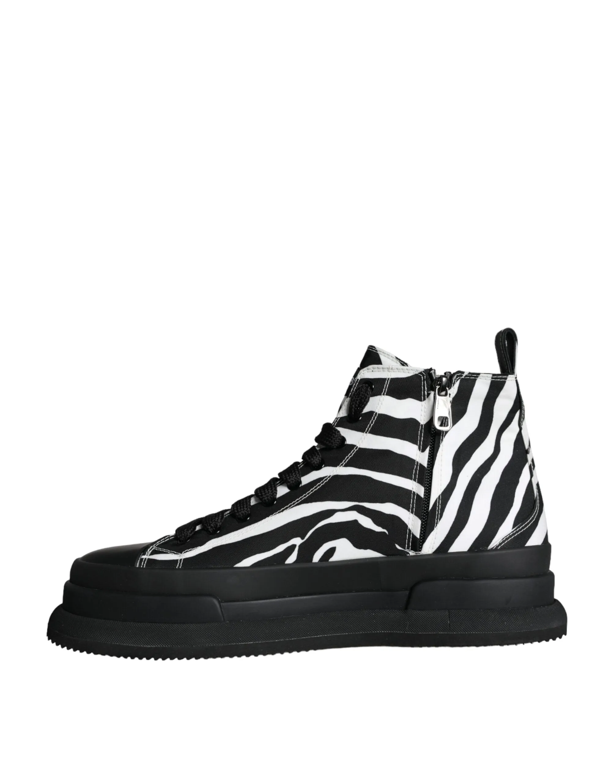 Black White Zebra High Top Men Sneaker Shoes sold by Louxly product image thumbnail 5