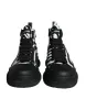 Black White Zebra High Top Men Sneaker Shoes sold by Louxly