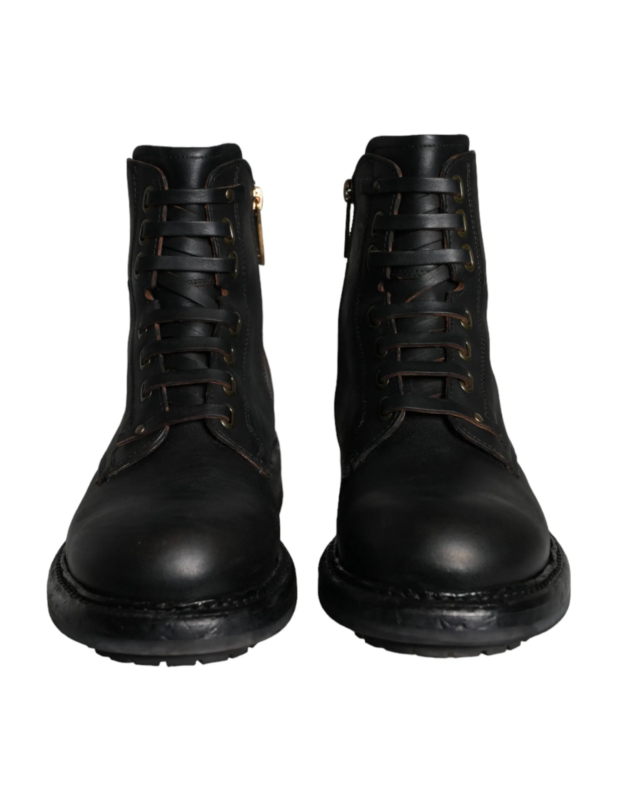 Black Lace Up Mid Calf Boots Men Shoes sold by Louxly product image thumbnail 2