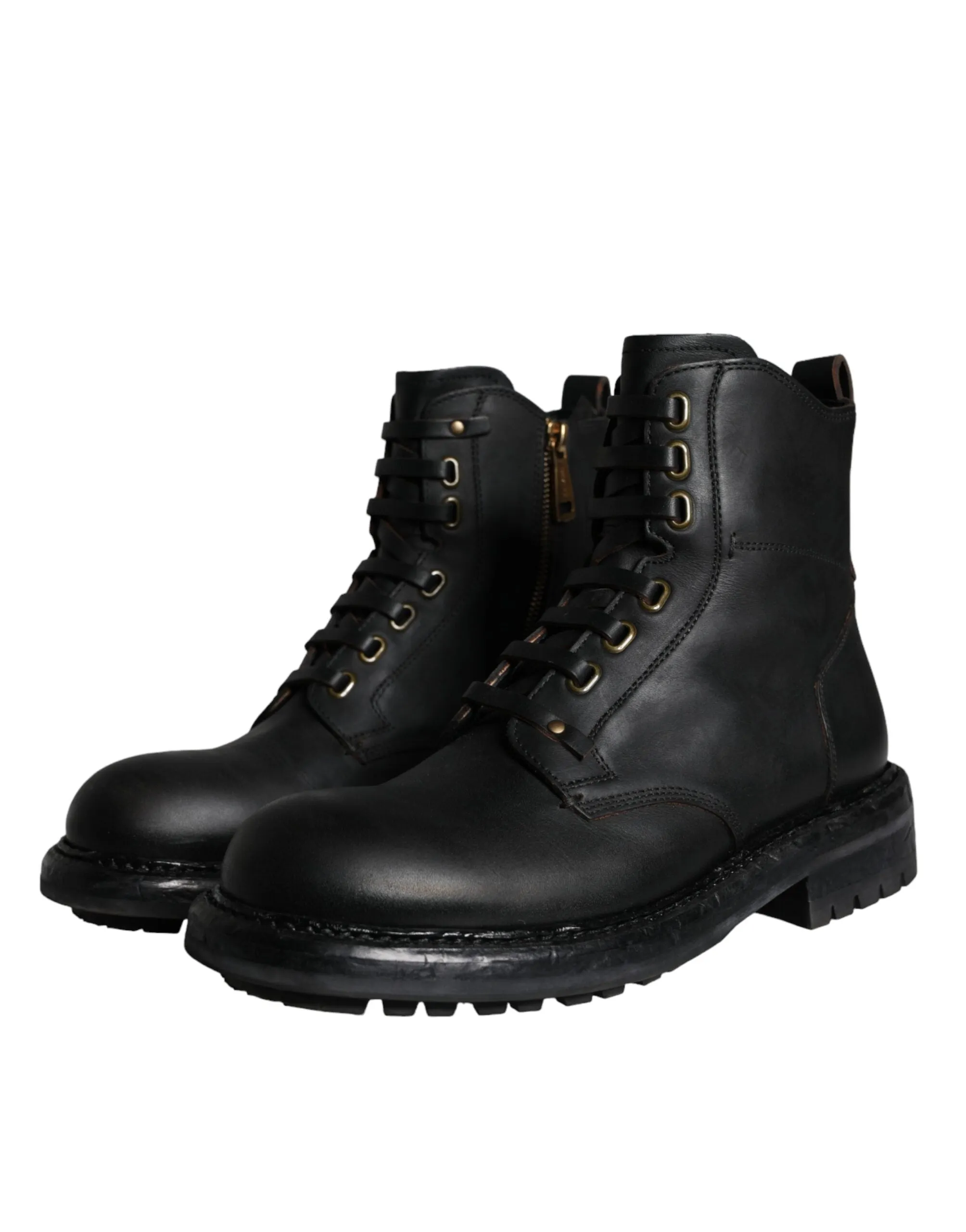 Black Lace Up Mid Calf Boots Men Shoes sold by Louxly product image thumbnail 3