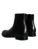 Black Calf Leather Men Ankle Boots Shoes sold by Louxly