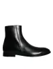 Black Calf Leather Men Ankle Boots Shoes sold by Louxly