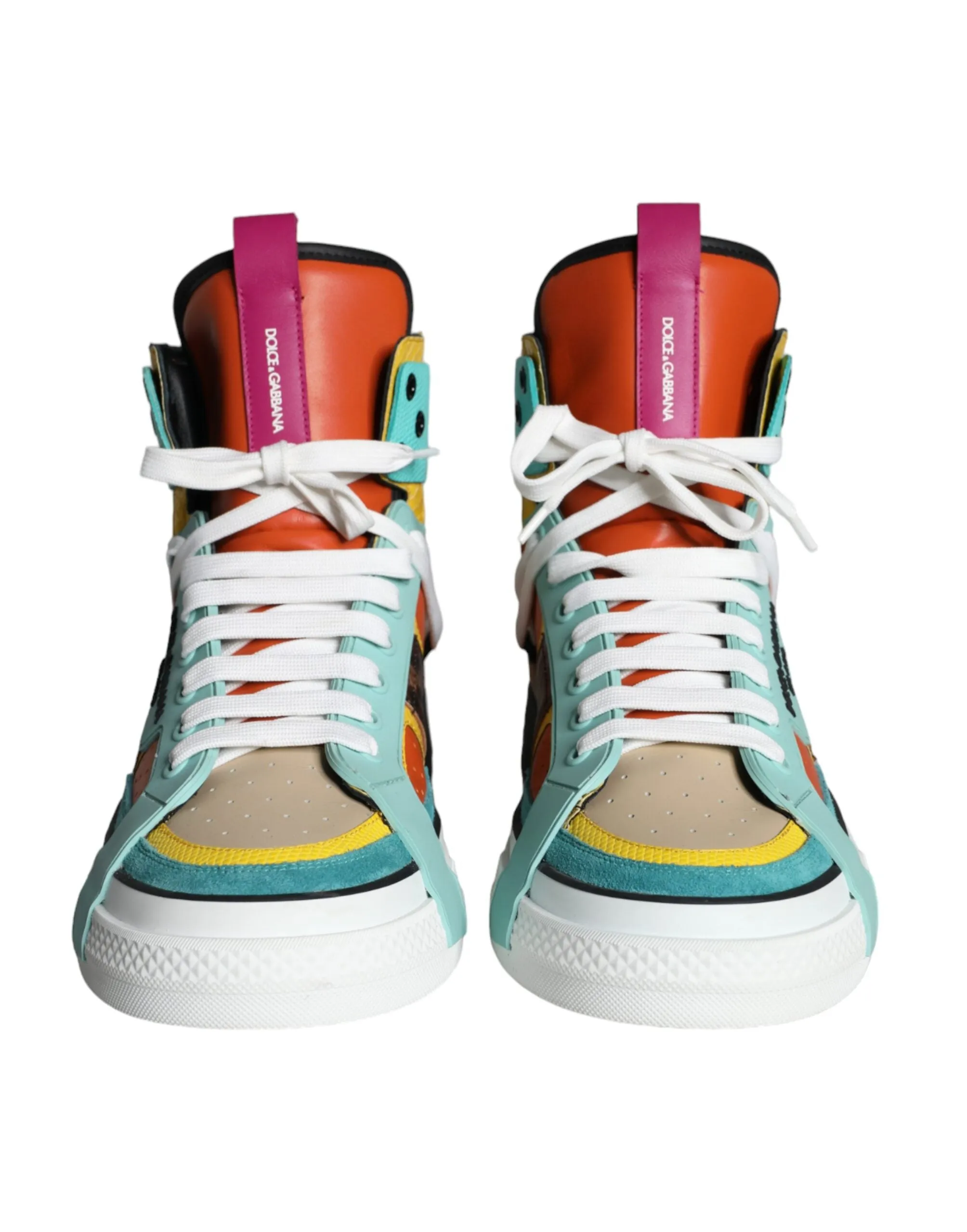 Multicolor Leather High Top Sneakers Shoes sold by Louxly product image thumbnail 2