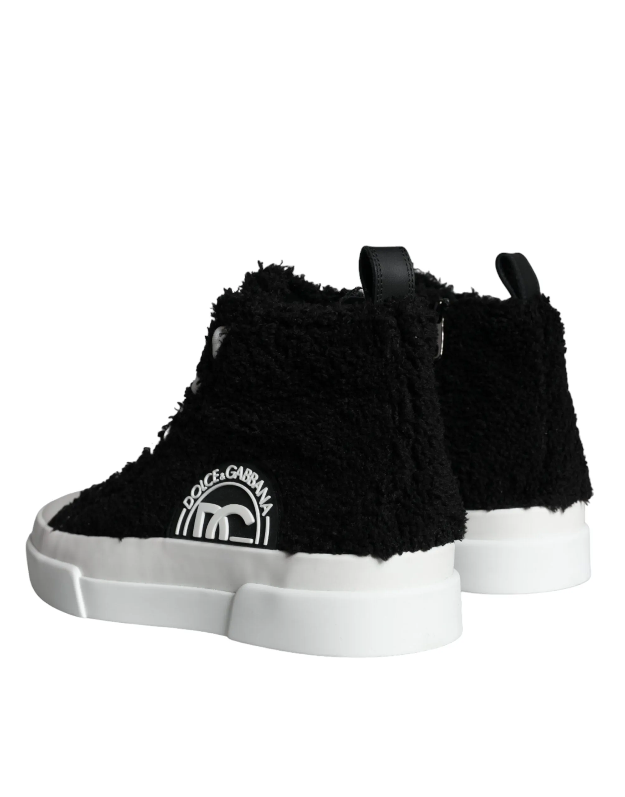 Black White Fur Logo High Top Sneaker Shoes sold by Louxly product image thumbnail 4