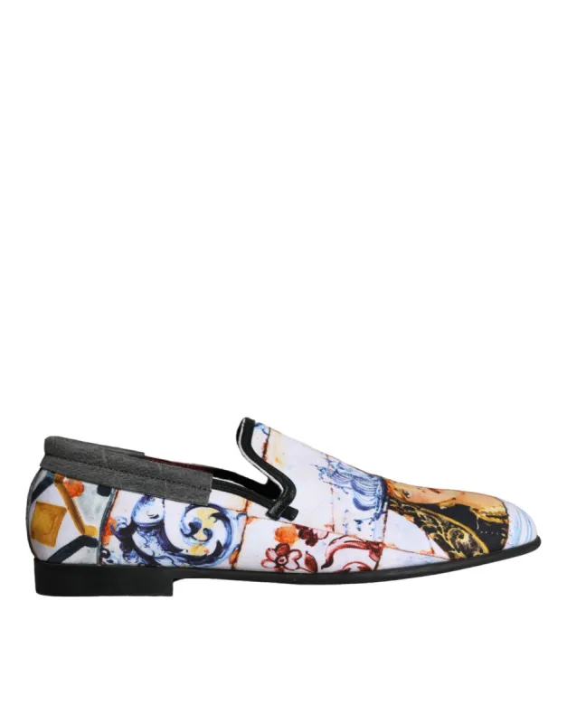Multicolor Madonna Majolica Amalfi Men Loafers Shoes sold by Louxly