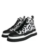 Black White Leopard High Top Sneaker Shoes sold by Louxly