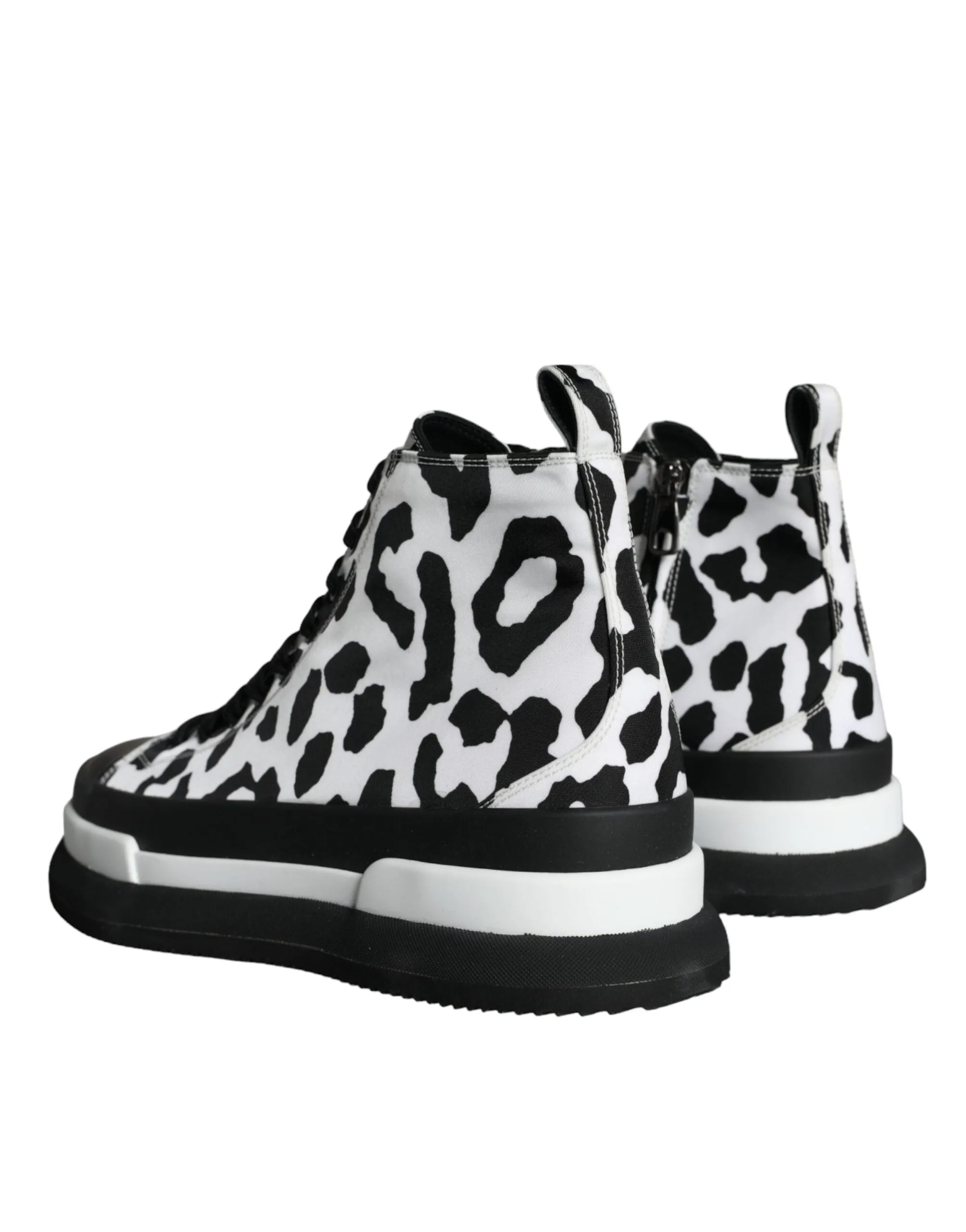 Black White Leopard High Top Sneaker Shoes sold by Louxly product image thumbnail 4